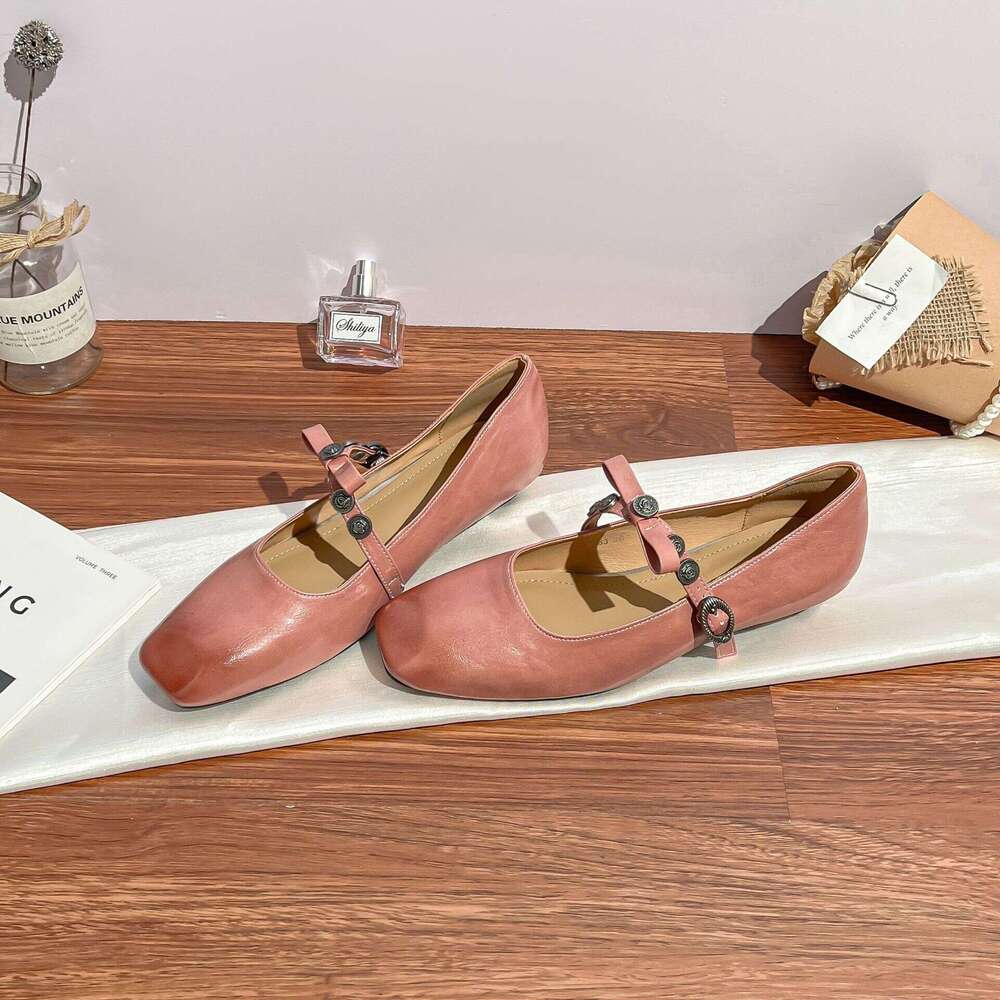 Women's Summer Single Outdoor Wear, High-End Feel, Polished Color, One-Strap Mary Jane for Women 2025, Paired with Skirts, Casual Shoes