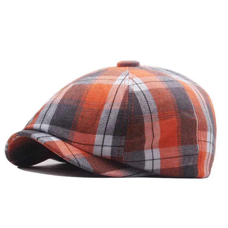Four Seasons Polyester Stripe Print sboy Caps Flat ed Cap Men and Women Painter Beret Hats 125 250723