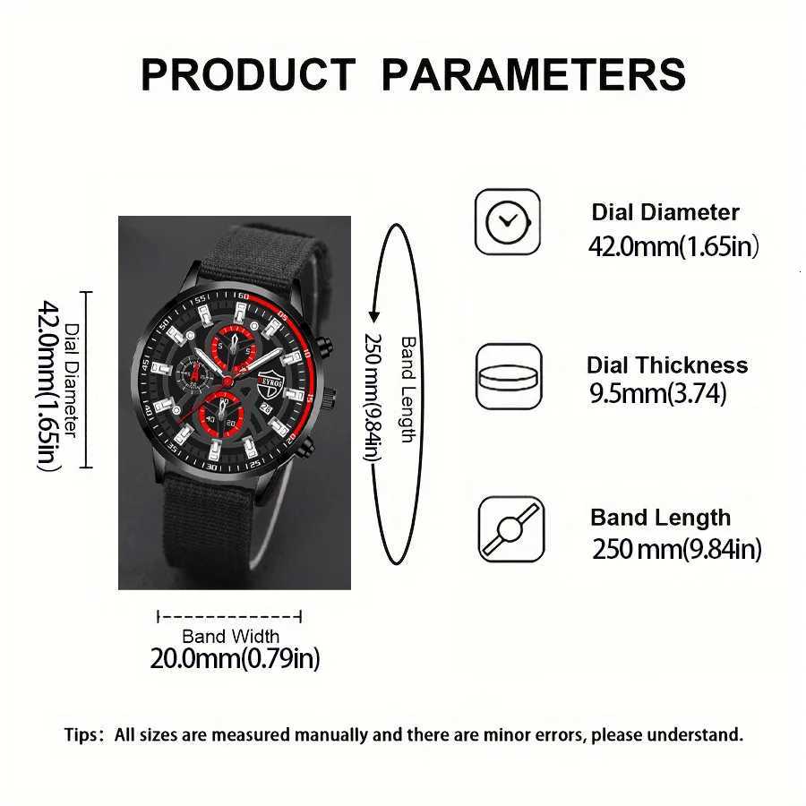 3 Pieces/Set Mens Watches Fashion Luxury Mens Nylon Watch Scorpion Necklace Mens Business Casual Necklace Bracelet Watch W250724