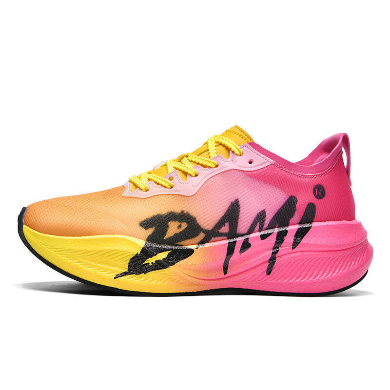 Really Explosive Carbon Plate Racing Men's Fashionable Pink Jacquard Ultra-light Marathon Running Shoes Women