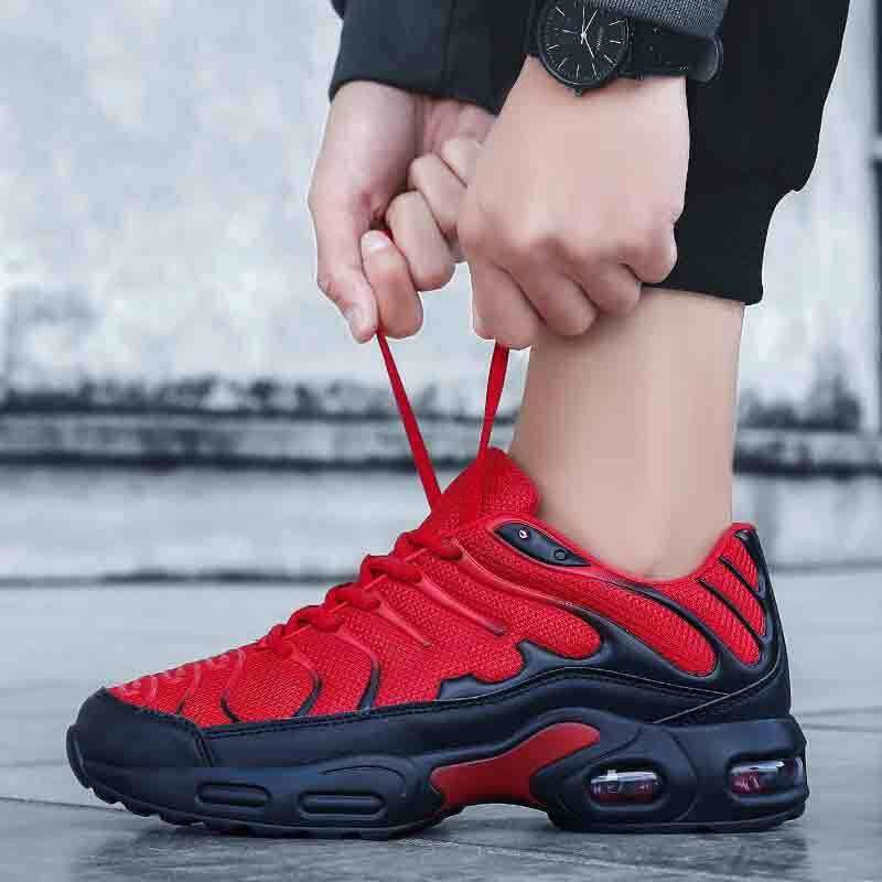 Men's Air Cushion Fly Woven Breathable Sports Outdoor Casual Lightweight Comfortable Running Shoes