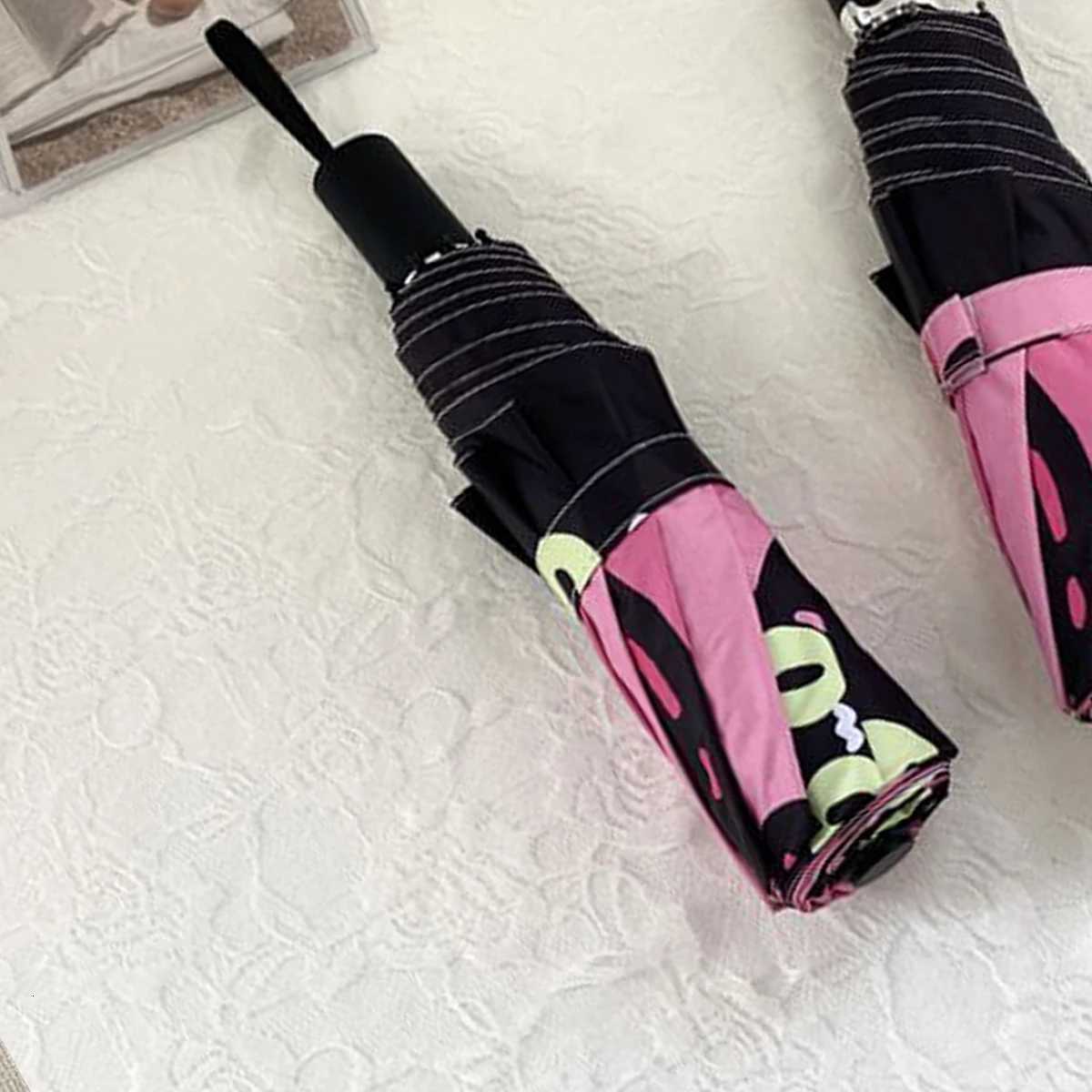 Cute Cat Fully Automatic Umbrella with Three-Fold Function for Both Rain and Sunshine Sun Protection and UV Protection Travel R250724
