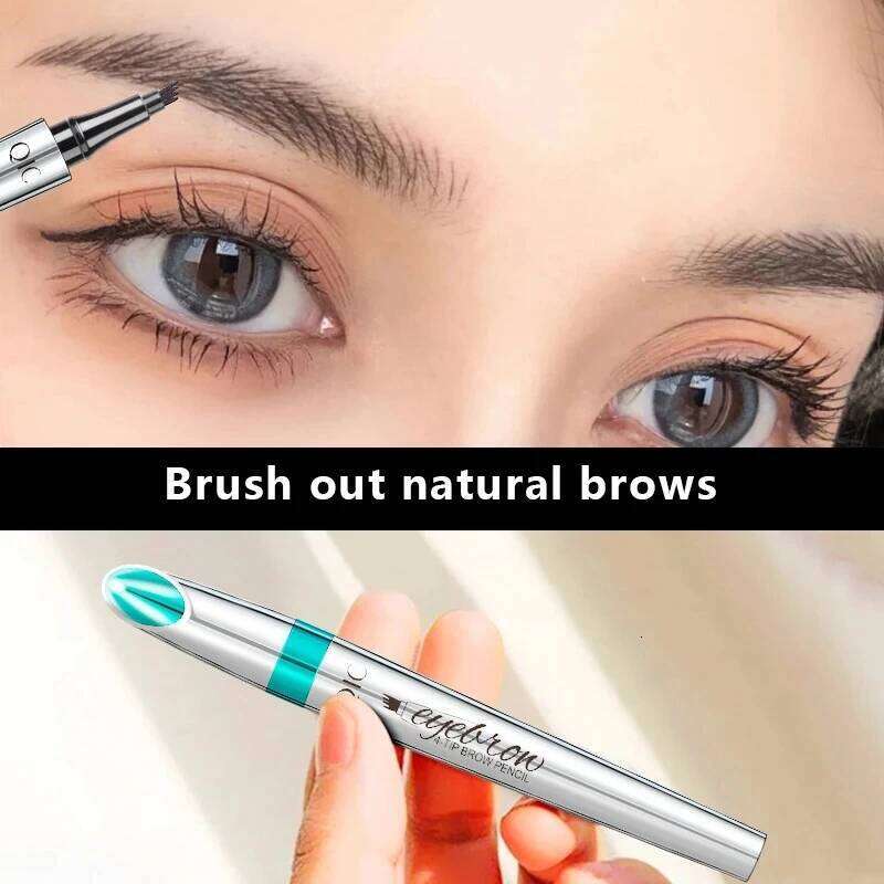 5 Colors Waterproof Four-Jaw Ultra-Fine Eyebrow Tattoo Pencil Sweat-Proof Dark Brown Liquid Brow Pen Makeup Cosmetics X250723