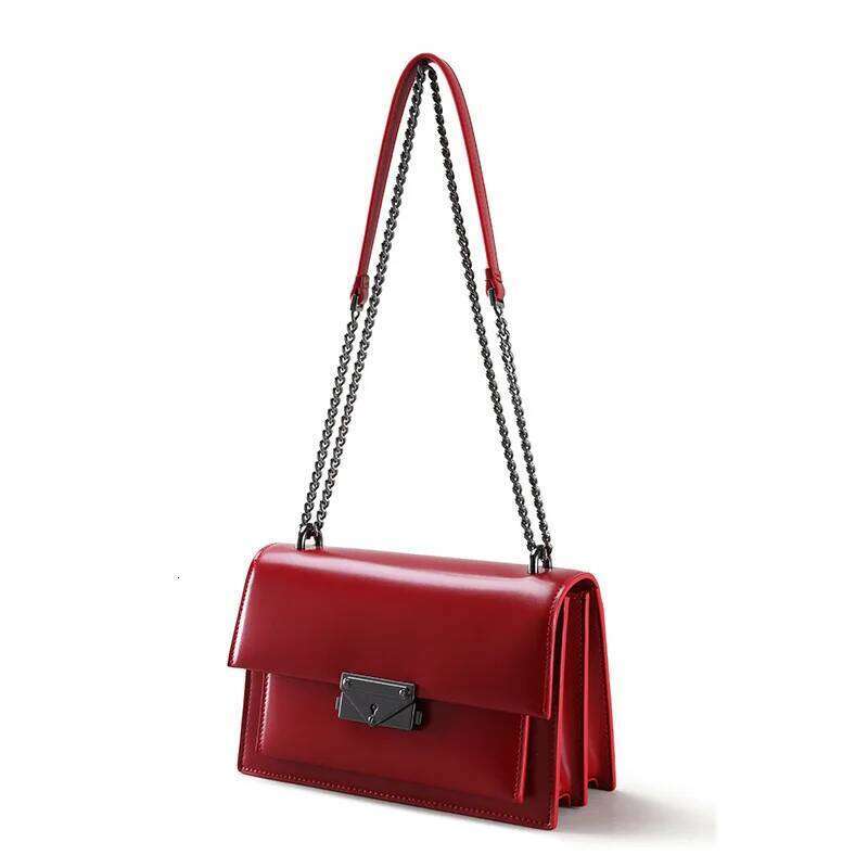 Factory Customized Simple Genuine Leather Women's Handbags High Quality Crossbody Bag Chain Women Shoulder Bags