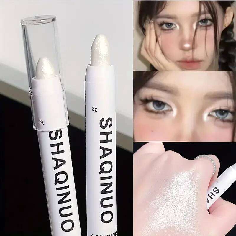 Highlighter Gloss Pencil Double End Beads Bright Flash Stick Anti Sweat Long High Color Eyeshadow Makeup X250723 X250724