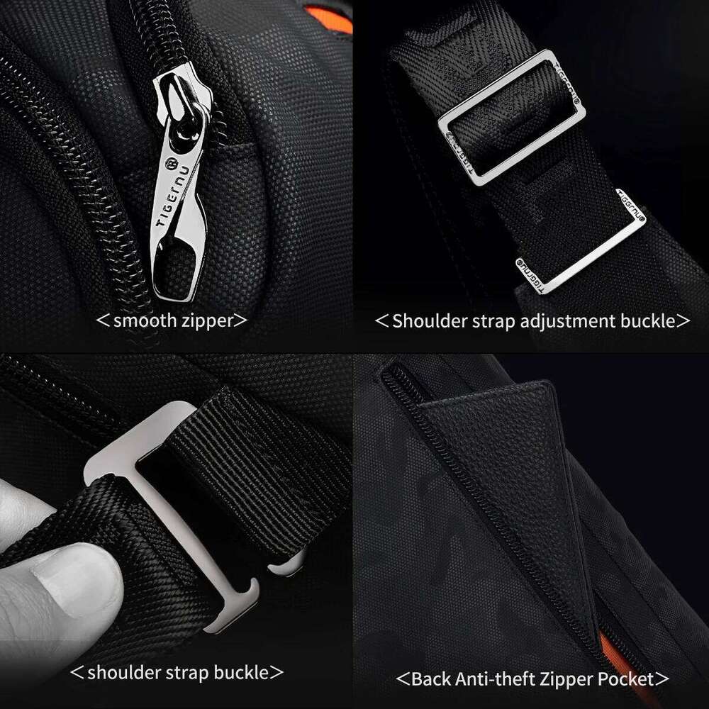 New Fashion Multi-Pocket Chest Bags With Innovative Zipper Design Splashproof Shoulder Bag Large Capacity Traveling