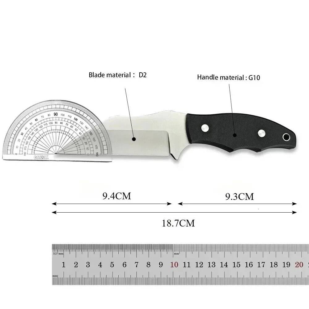 RONIN FB09 Tactical Fixed EDC Outdoor Hunting Survival Straight Knife D2 Blade G10 Handle with Kydex Sheath Knives high-quality