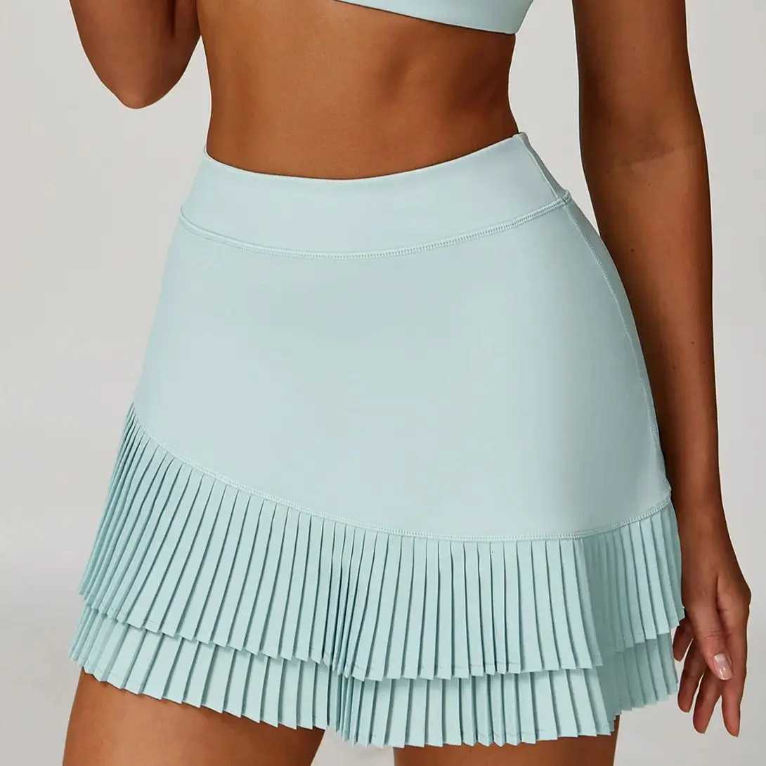 2 in 1 Womens Tennis Skirt with Pockets High Waisted Athletic Golf Skirts Running Workout Skirts XJ250724