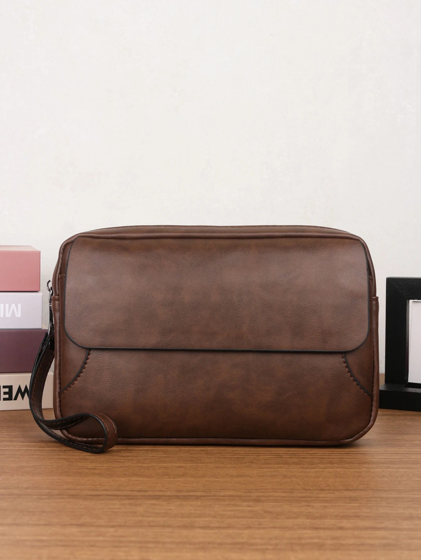 Minimalist Retro Handbag Fashion Business Casual Portable Large Capacity Multifunctional Wristlet Clutch Bag Cell Phone Bag 250723