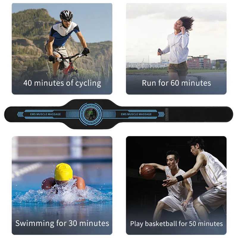 USB Rechargeable Abdominal Muscle Abdominal Toning Belt Muscle Toner Waist Arm Leg Training Home Gym Fitness Massager W250724