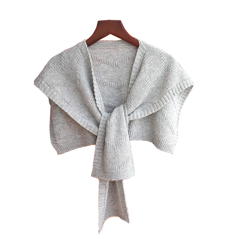 K1460 Contains wool knitted shawl, spring and autumn outerwear, decorative false collar, summer air-conditioned room neck protection, solid color casu
