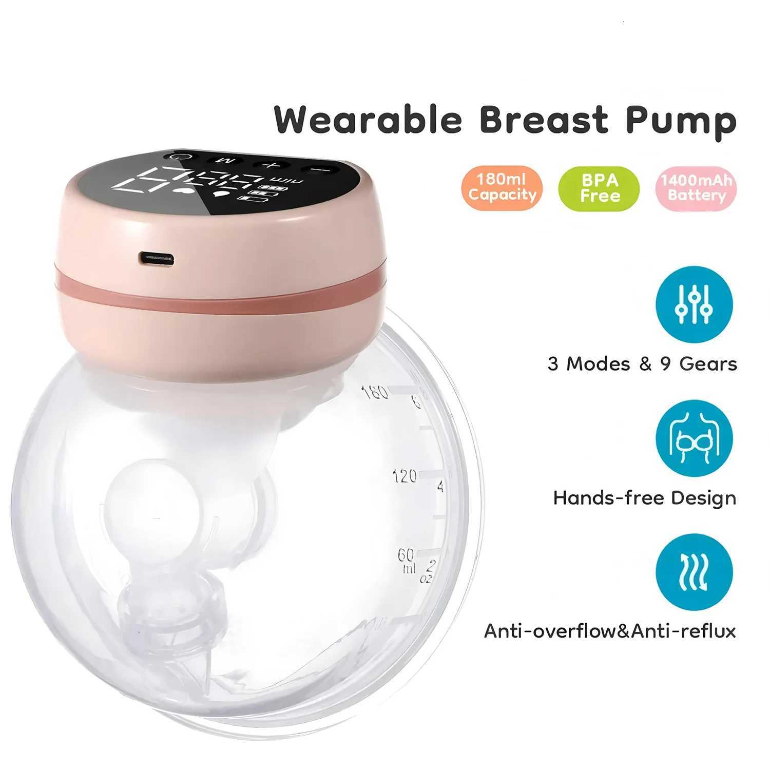 Wearable Electric Breast Pump - Painless Fully Automatic Hands-Free Milk Collector Comfortable Breastfeeding Assistant X250724