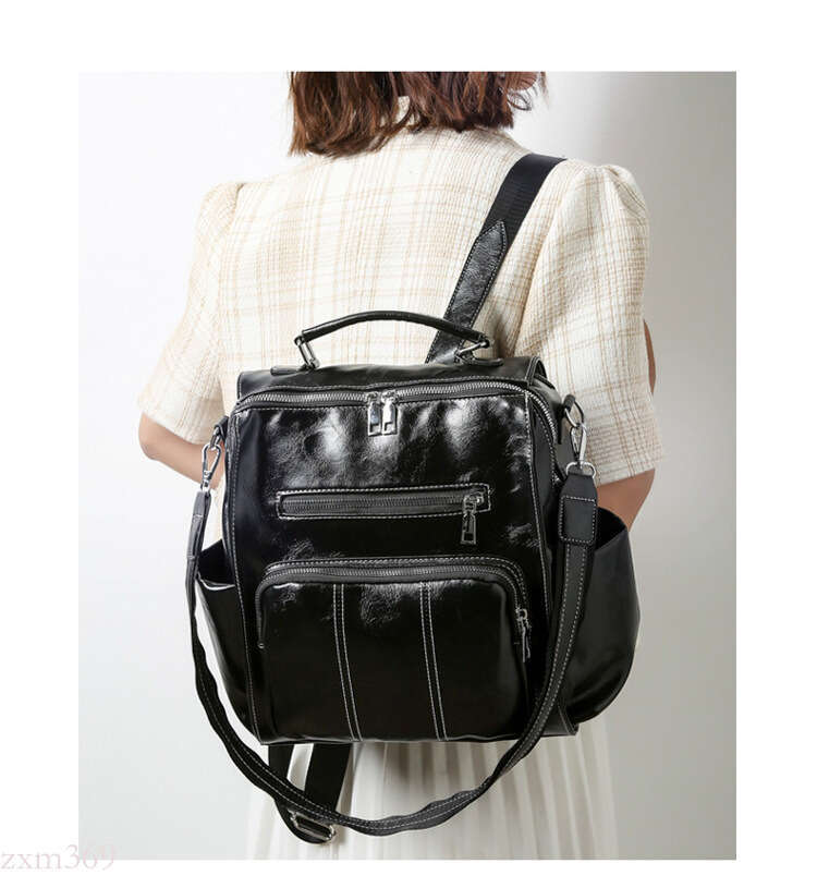 2025 New Fashion Trendy Women's Casual Backpack Multifunctional Large Capacity Ladies PU Soft Leather Bag