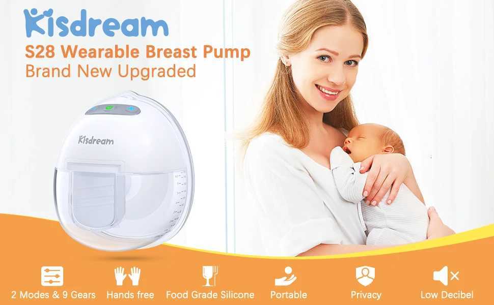 28 Wearable Electric Breast Pump 2 Modes 5 Suction Levels Silent Leak-Proof Hands Free Breast Pumps Breastfeeding X250724