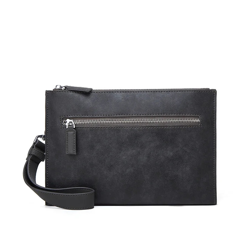 Vintage Brown PU Leather Clutch Bag for Men 250723
