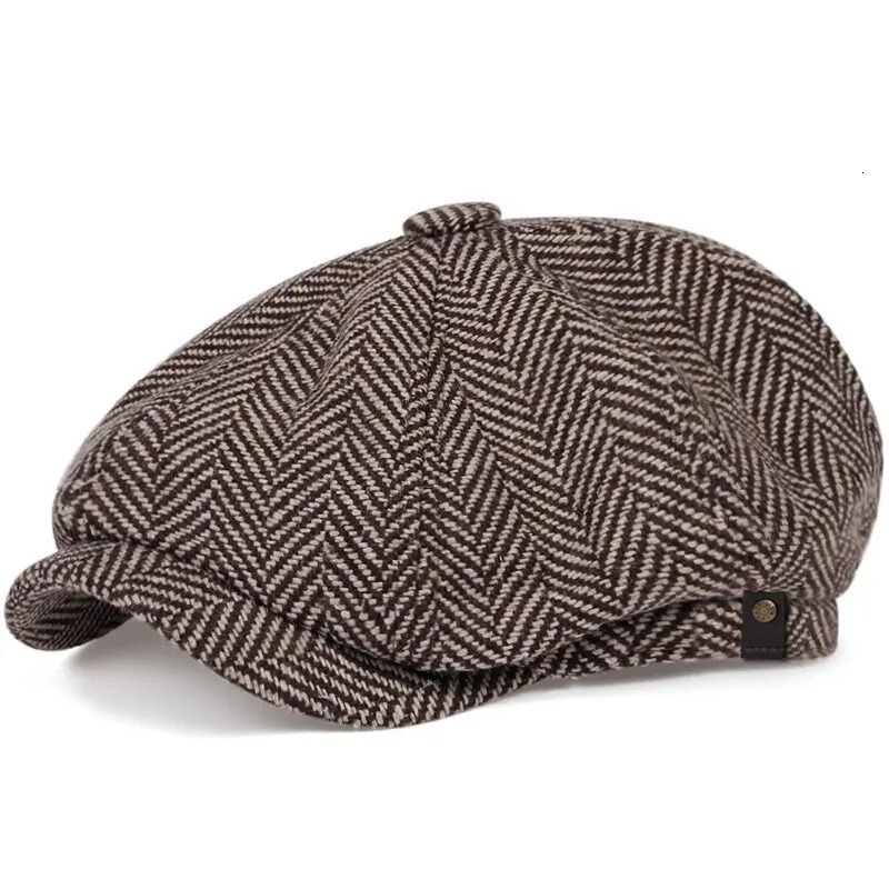 Retro sboy Caps Men British Painters Hats Autumn Winter Berets Herringbone Flat Cap Hip Hop Berets 250723