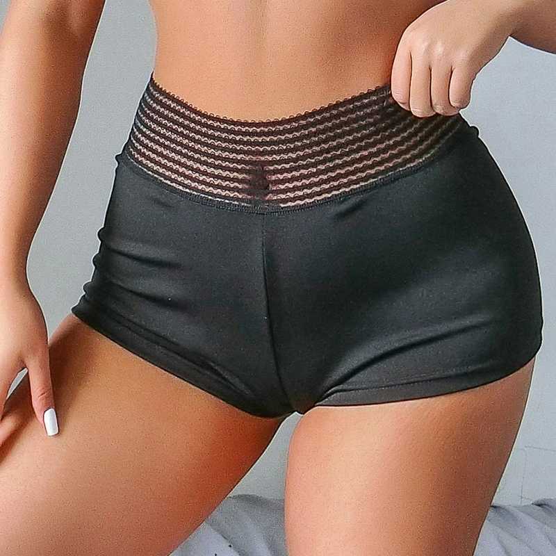 Womens Sexy Shorts Casual Stitching Contrast Color Hip Fitness Pants Female Slim Fit All-match Yoga Shorts For Ladies XJ250724