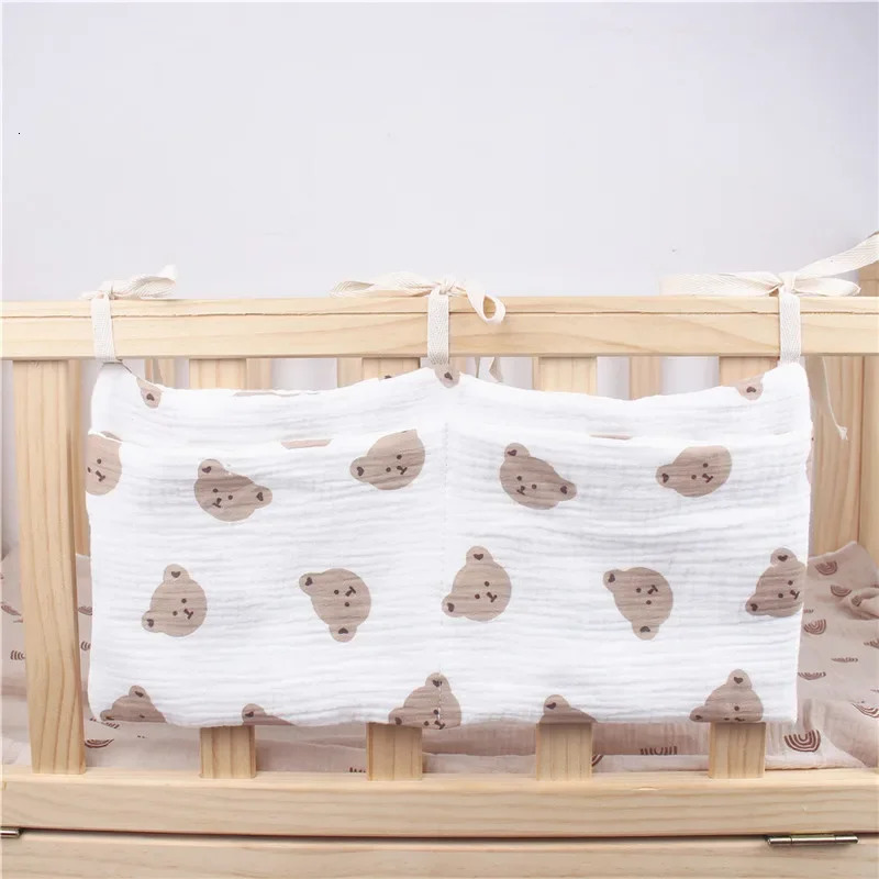 Multifunctional Crib Storage Bag Baby Diaper Toddler Bed Headboard Organizer For Kids Bedding Accessories born 250724
