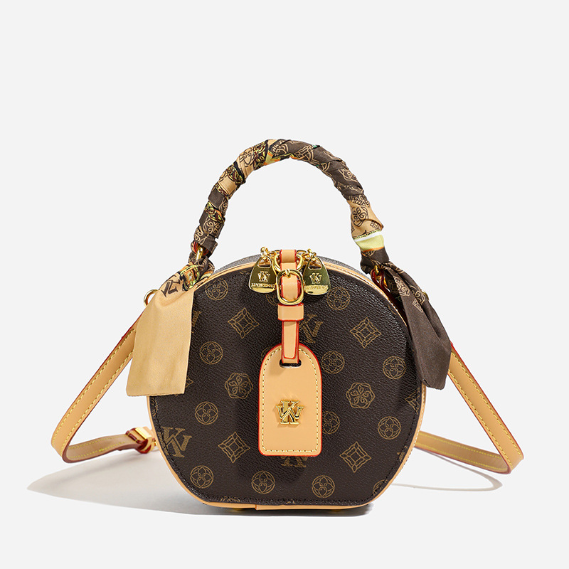 Luxury Premium Bag 2025 New Designer-Inspired Printed Women's Luxury Circle Bag Vintage Shoulder Crossbody Purse Fashion Boho Chic Free Shipping