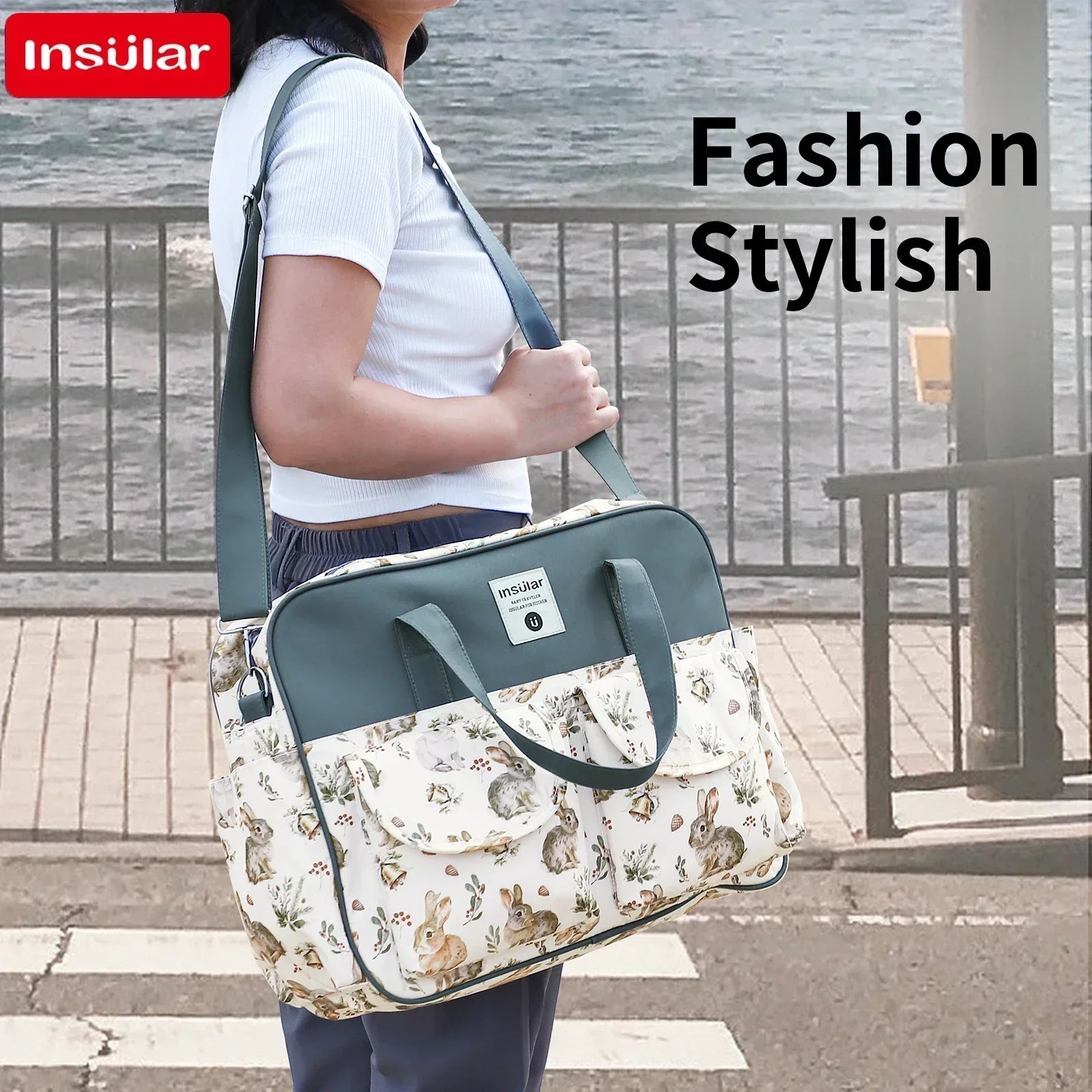 Mommy Diaper Bag For Babies Large Capacity Organizer Waterproof Wide Opening Travel Messenger Crossbody Baby Nappy Bag 250724