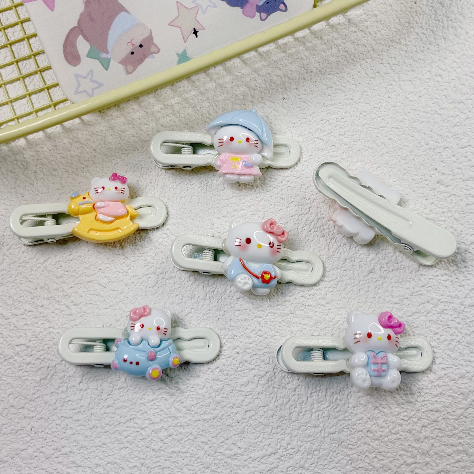 Cute Pin Small Hair pins Cartoon Broken Hair Bangs Clip Hello Kitty Hair Clips Accessories for children Gifts