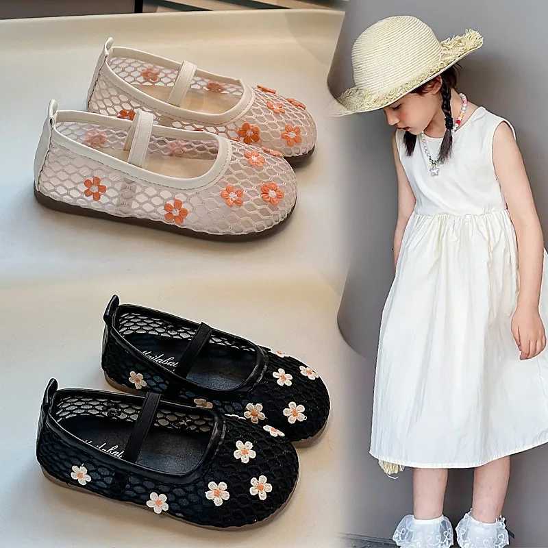 Girls PU Leather Shoes Flower Fashion Princess Shoes Soft Sole Anti Slip Elegant Mary Jane Childrens Casual Toddler Flat Shoes XJ250724