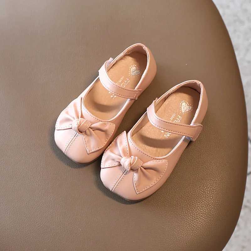 Autumn New Fashion Chic Sweet Bowtie Princess Soft Comfortable Elegant Dress Shoes 2024 Children Leather Shoes for Girls XJ250724