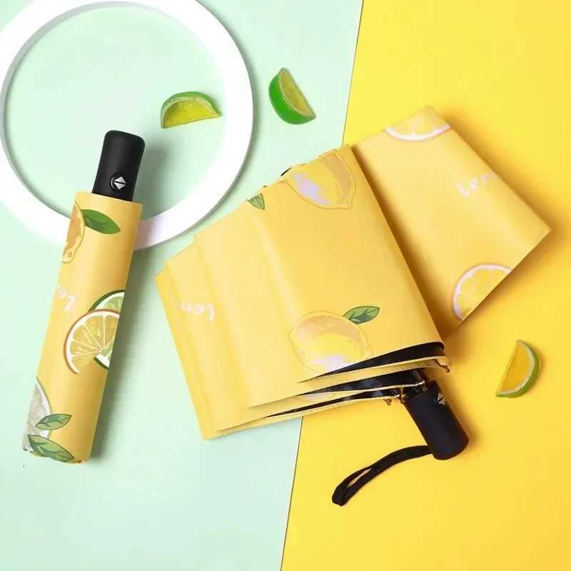 1pcs UV Sun Umbrella Compact Folding Travel Rain Umbrellas Auto Open and Close for Windproof Cute Fruit Watermelon Pattern New R250725