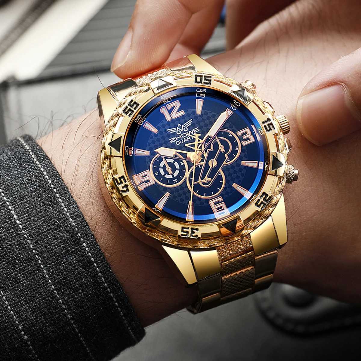 1pc Mens Business Watch Fashion Stainless Steel Mens Sports Quartz Watch W250724