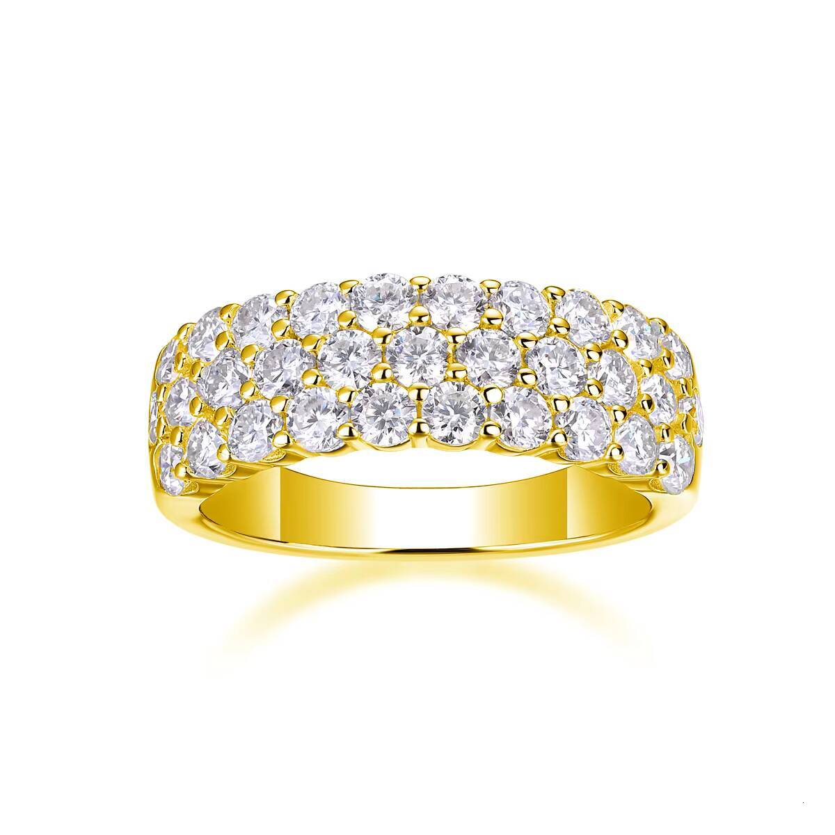 12970 Factory Sales 925 Sterling Silver Circular VVS Moissanite Engagement Ring Luxury Designer Wedding Rings for Women