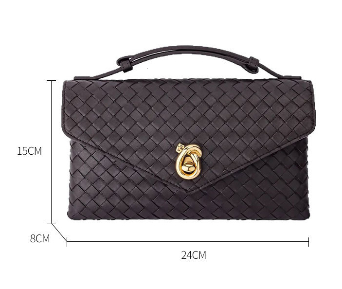 Designer Bag 2025 Woven Messenger Bag Small Square Box Fashion Trend Large Capacity Handheld Luxury Bag Crossbody Bag Knot Cowhide Envelope Women'