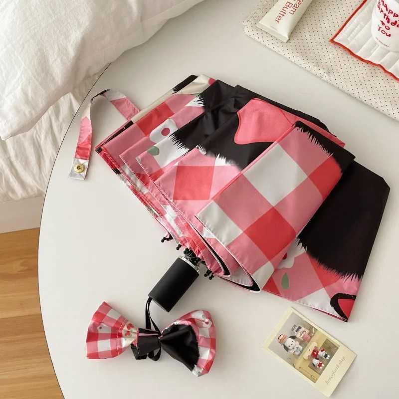 Cute Cat Umbrella Ins Fully Automatic Folding High-Value Sun Umbrella Sun Umbrella Dual-Purpose Sunscreen Umbrella Ultraviolet R R250724