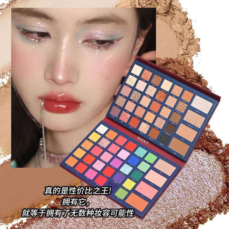 68-Grid Red Eyeshadow Palette ple Glitter Pearlescent Matte Shadow Shimmer Makeup Long Lasting Women Beauty Eye Cosmetics X250723 X25