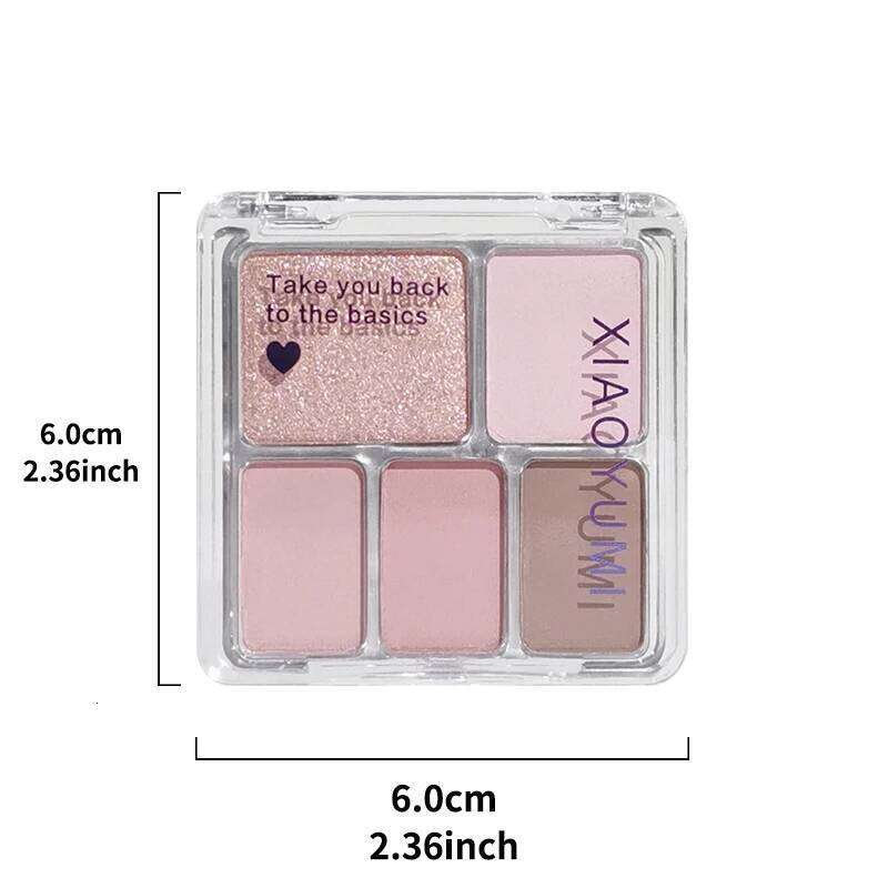 5-Color Eyeshadow Palette Soft & Smoky Tones, Easy Blend, lti-Look Makeup, Rose/Nude Options, Unisex, Certified, Skin-Friend X250723