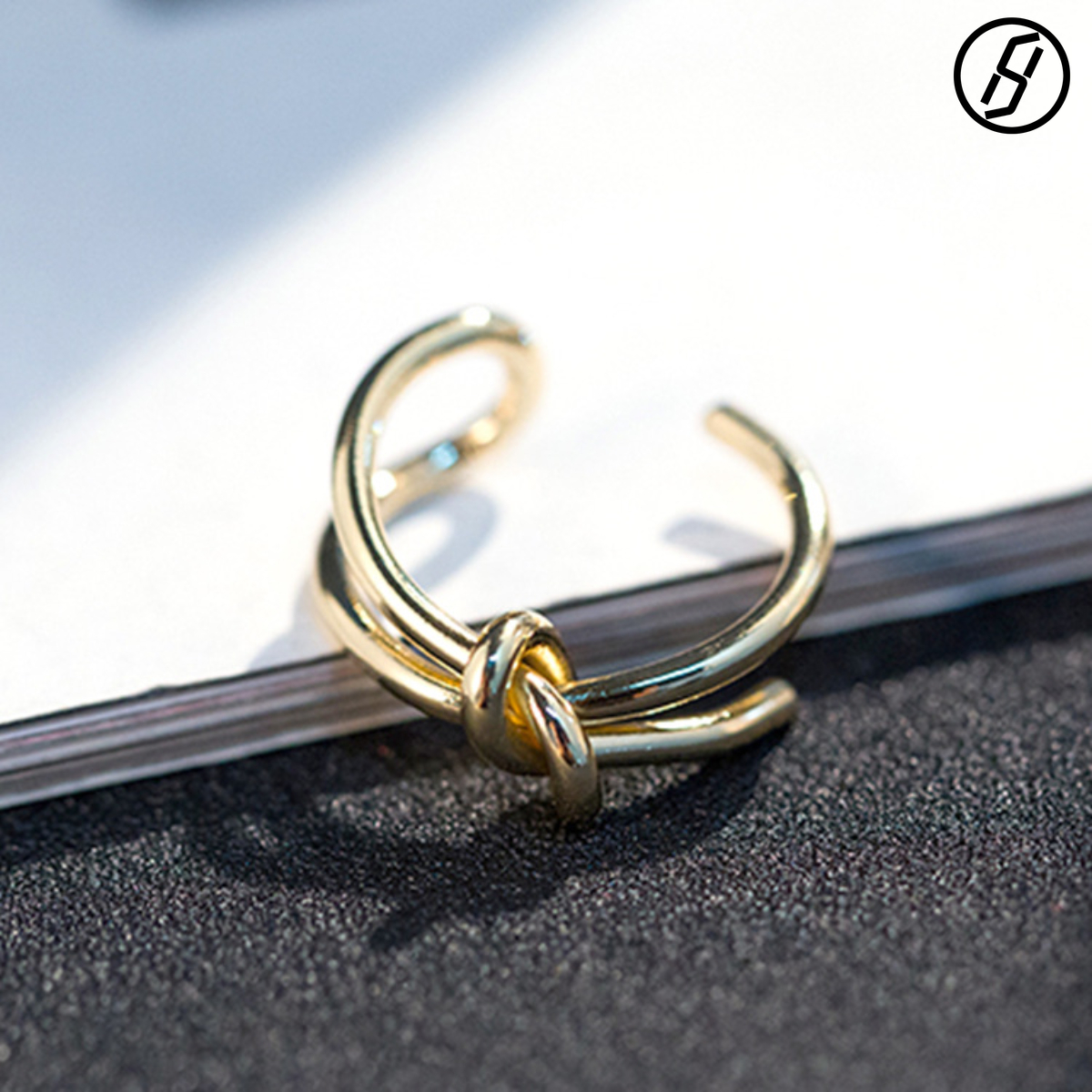 Hot Sale Trend Ring Jewlery Designer for Women Japanese and Korean Simple Women's Knotted Ring Accessories Korean Style Fashionable Index Finger 