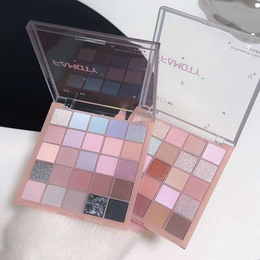25-Color Eyeshadow Palette Nude Earth Tones Matte & Shimmer Korean Style Silky Blendable Texture Natural Eye Makeup Look X250723 X250