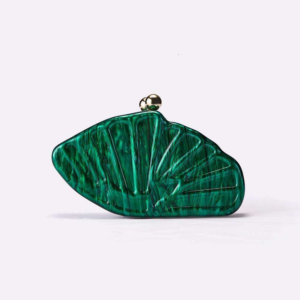 Designer Luxury Evening Diamond Women's New Crossbody Shell Fan-shaped Acrylic Bag Fashion Wedding Evening Clutch