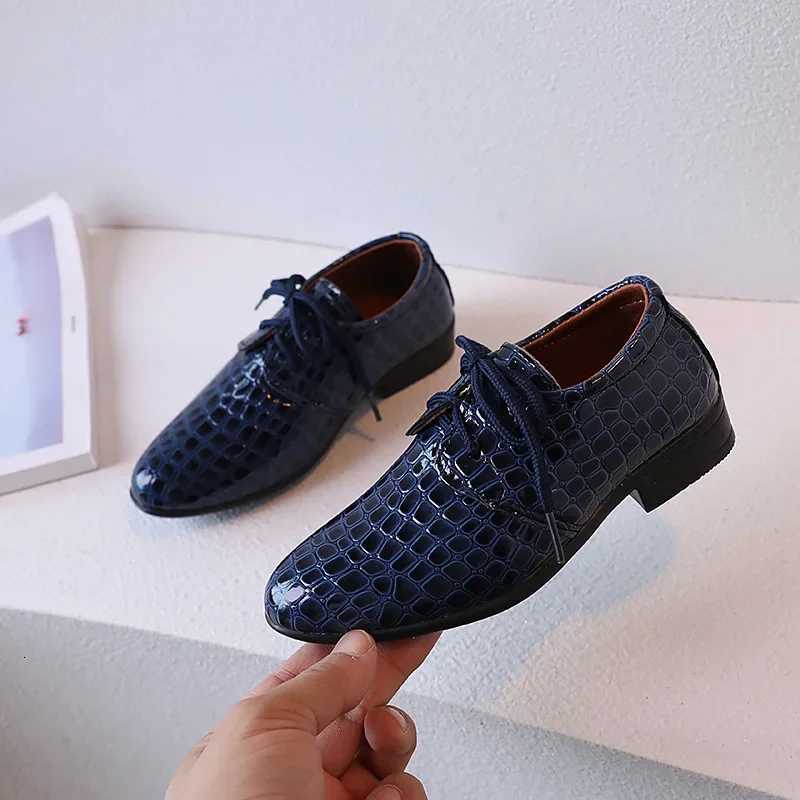 Fashion Leather Shoe New Versatile Pointed Child Shoes Trendy Retro Simple Boy Shoe Classic Anti Slip Soft Performance Shoes XJ250724