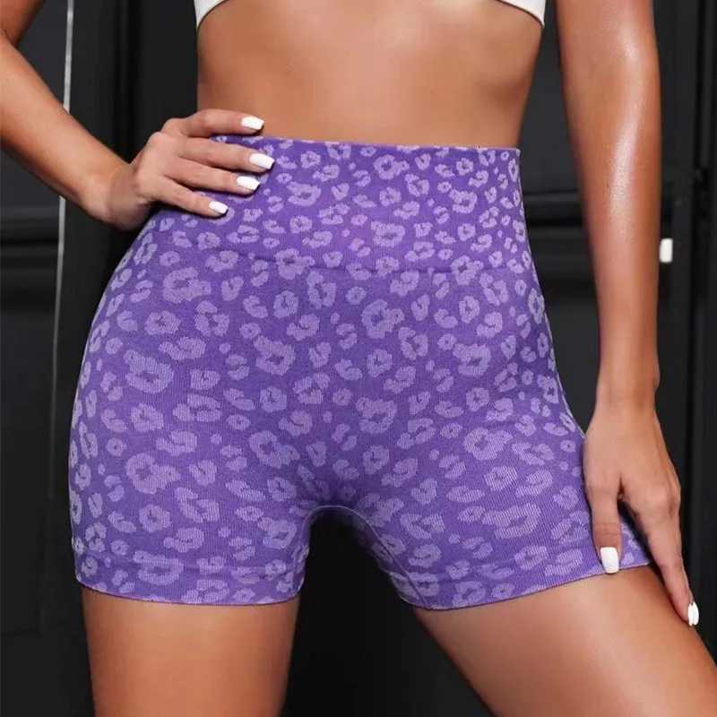 Leopard Print Sport Shorts Fitness Yoga Shorts High Waist Gym Shorts Seamless Scrunch Butt Women Running Shorts Sports Shorts for Women XJ250724