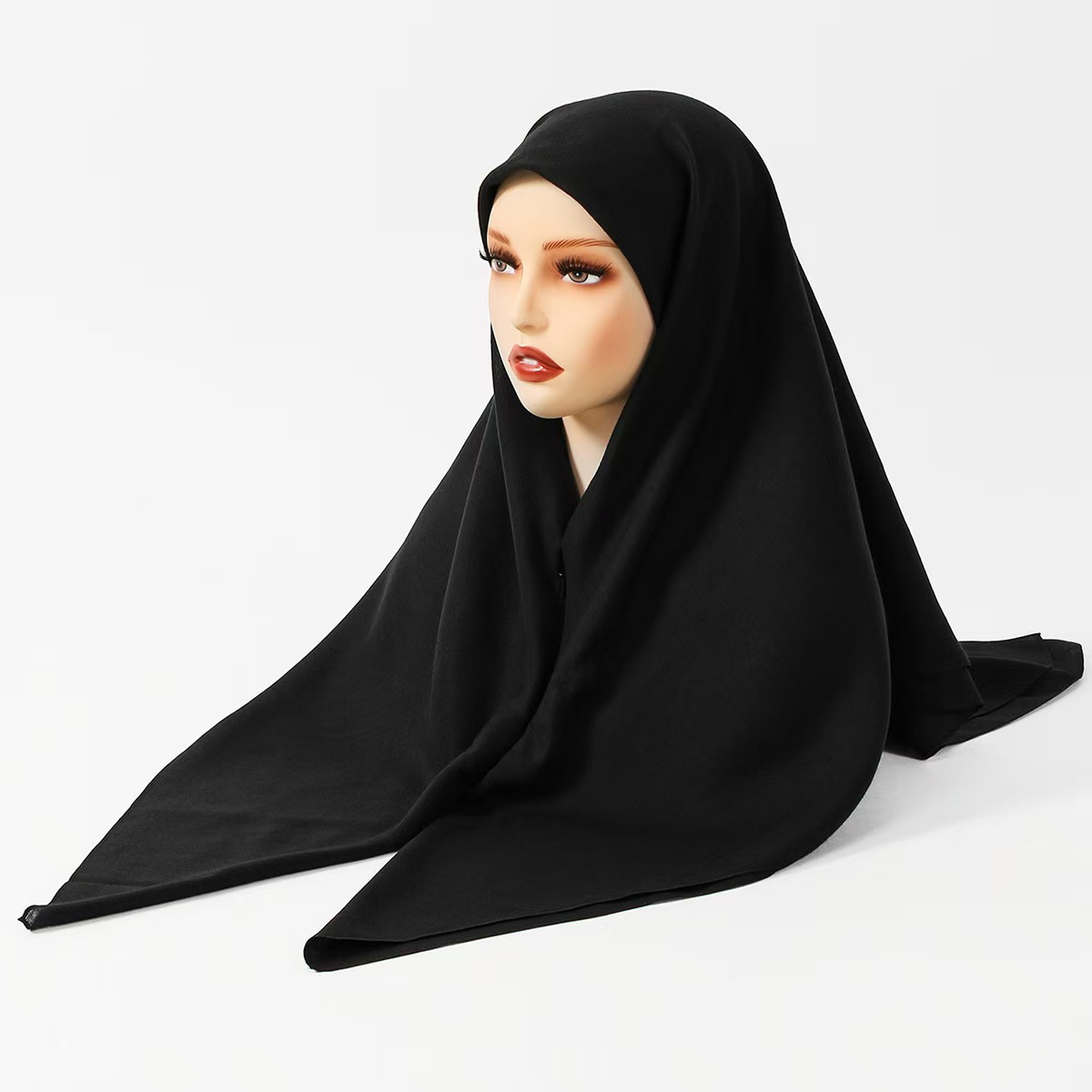 T1295 lazy zipper solid color scarf versatile fashion high quality ladies soft shawl headscarf