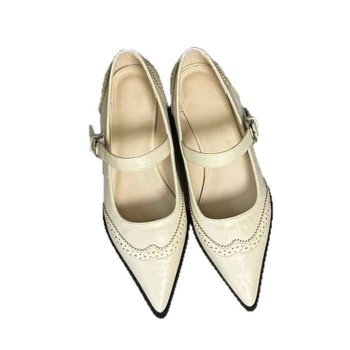2025 Spring Women's French Style High Heels, Outdoor Wear, High-End Comfortable Soft Sole Shallow Mouth Shoes for Women