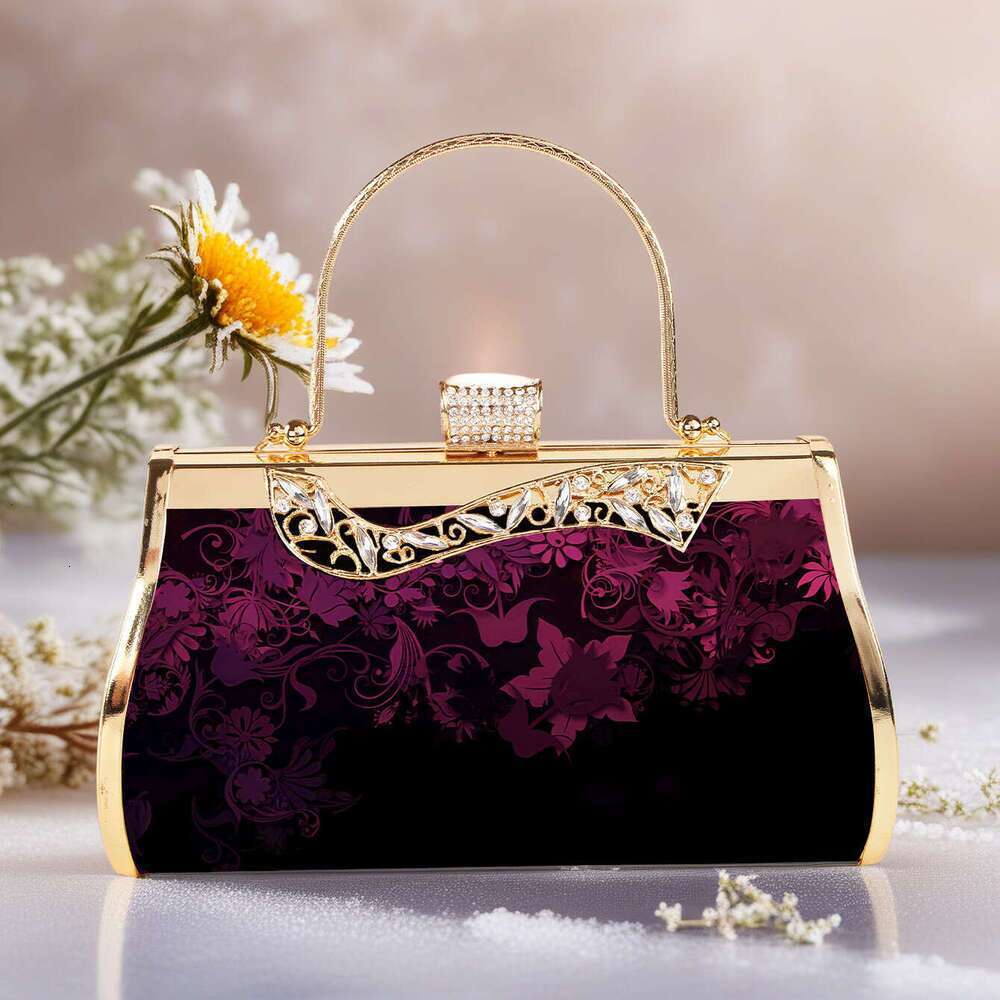 Designer Luxury Evening Diamond Feng Banquet Dress Evening Niche Designer Women's Sauna Technician Bag Photography Prop