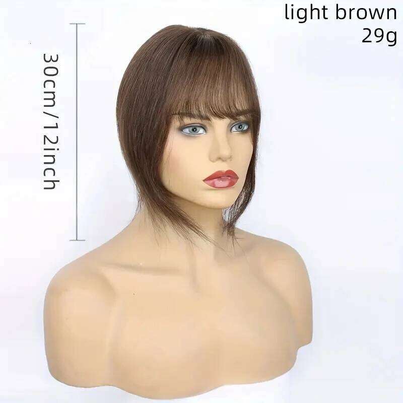 Natural-Looking Thick Fluffy Human Women's Scalp Lift-Enhancing Hair Piece Conceals Gray Adds Volume Seamless Fit