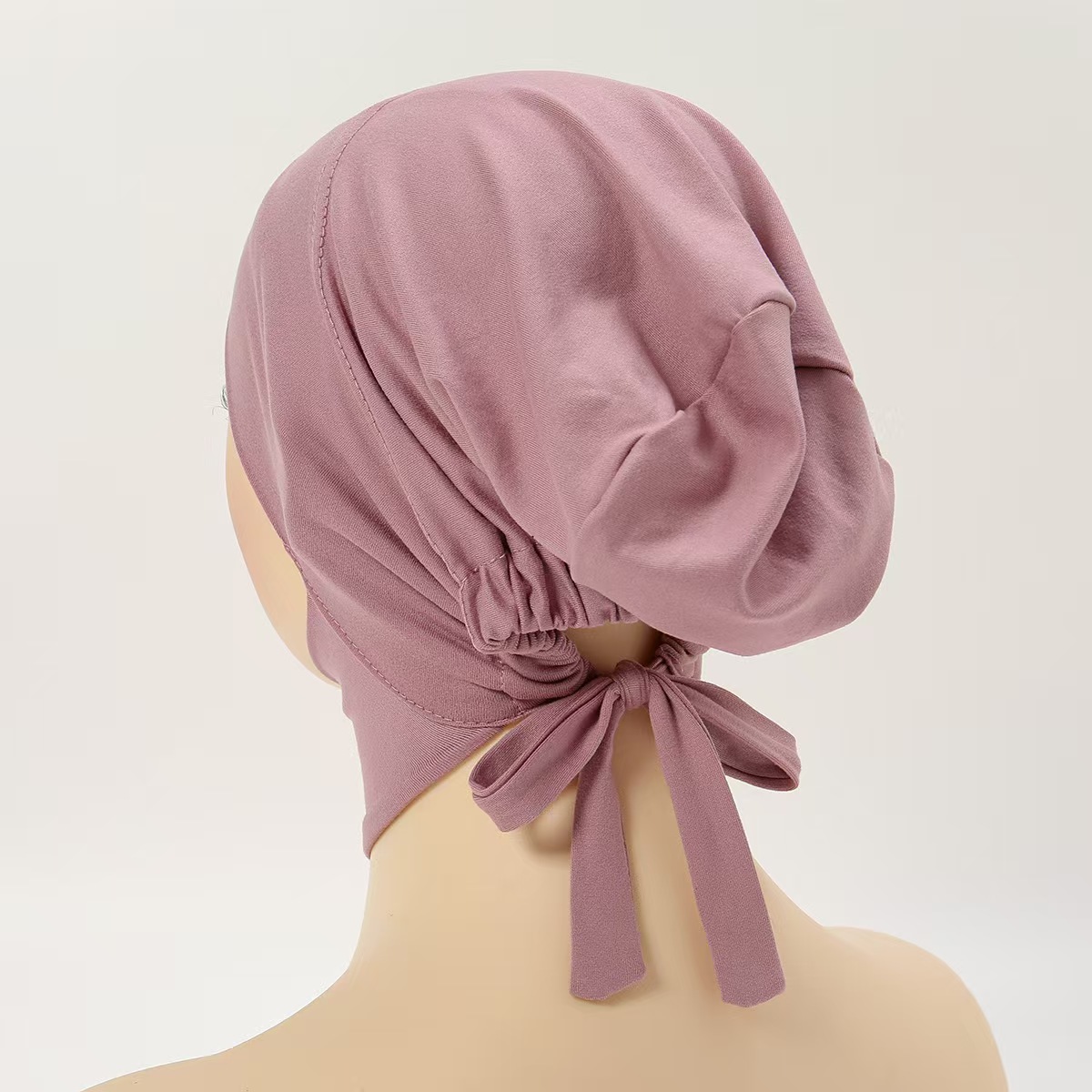 T1299 new elastic band cap ladies solid color base headscarf Malay popular small cap