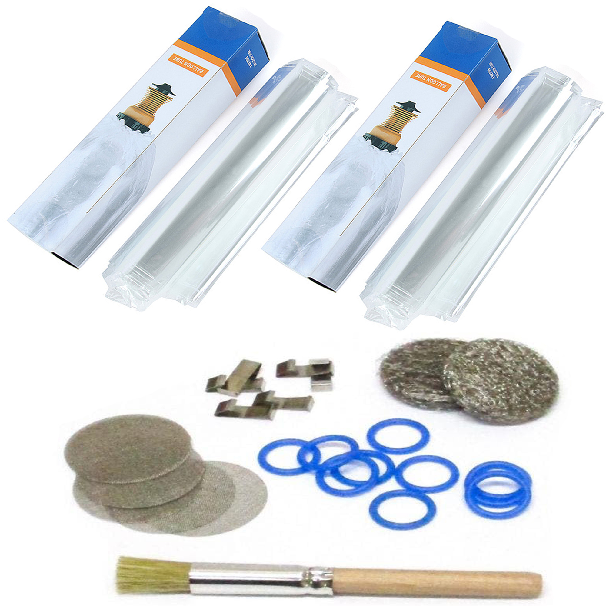 2 Pcs 16 ft per Roll Balloon Bag and Cleaning Brush Set compatible with storz bickel EASY VALVE volcano bag