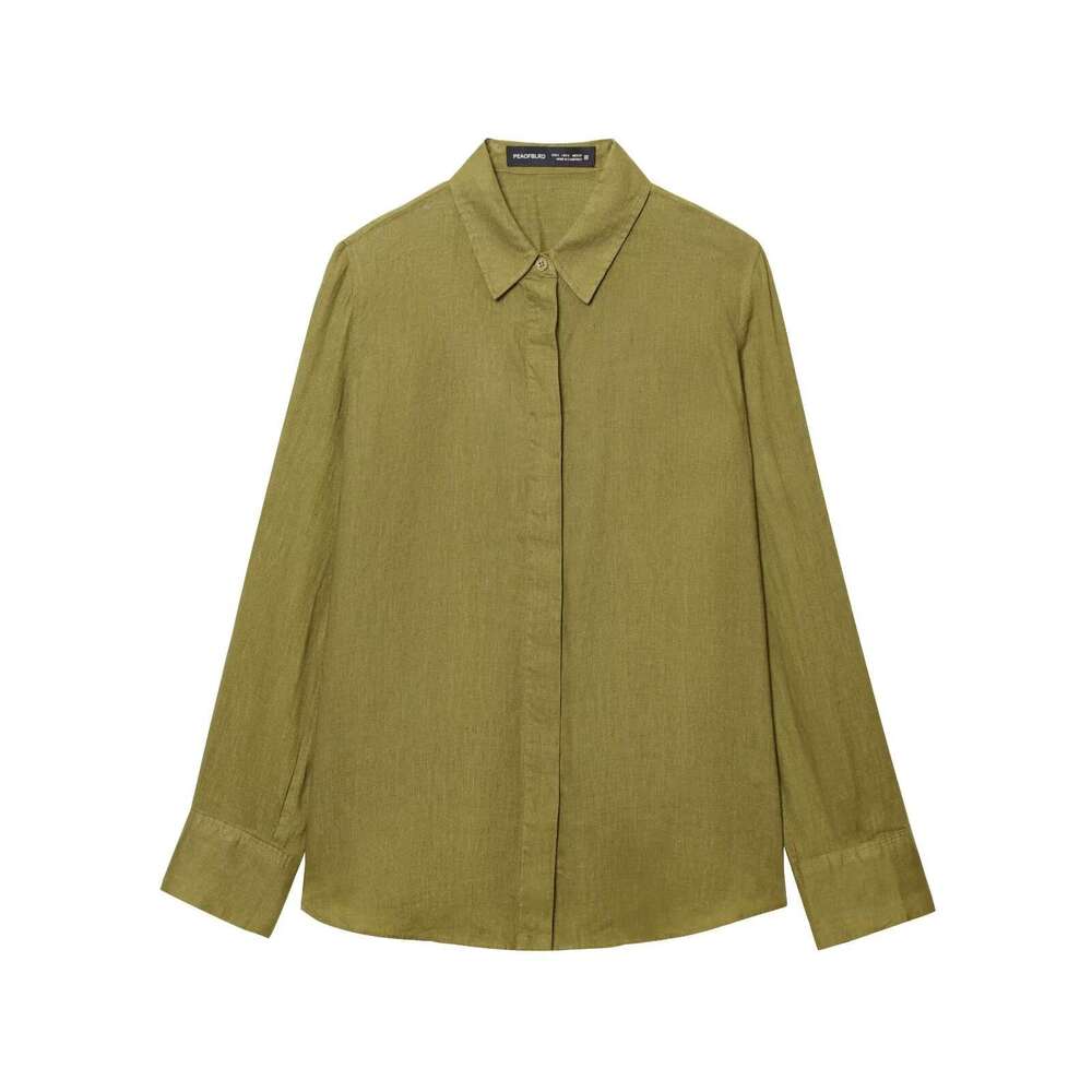 TRAFZA Spring New Shirt Long Sleeve Solid Color Casual Loose Wide-Leg Pants Set B5