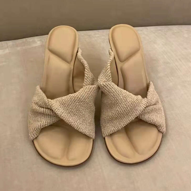 Heel Sandals Sandals Shoes Women Heels Spring Summer New Fashion High Sandals For Women With Bowknot Sexy Thin Heel Outdoor Wear Slippers F