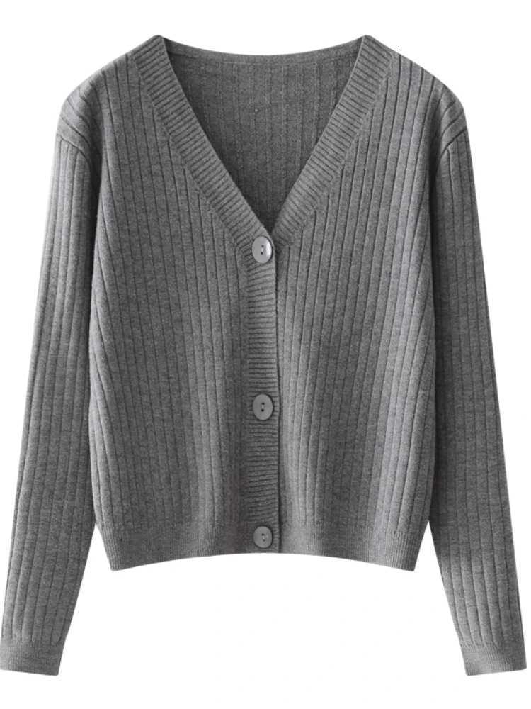 2025 Women Cardigans Sweater V-neck Spring Summer Knitted Cardigans Solid Single Breasted Womens Sweaters X250724