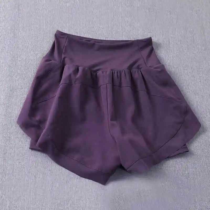 Fake Two-Piece Sports Shorts for Women to Prevent Exposure Running Fitness Yoga Suit High-Waisted Casual Breathable Loose XJ250724