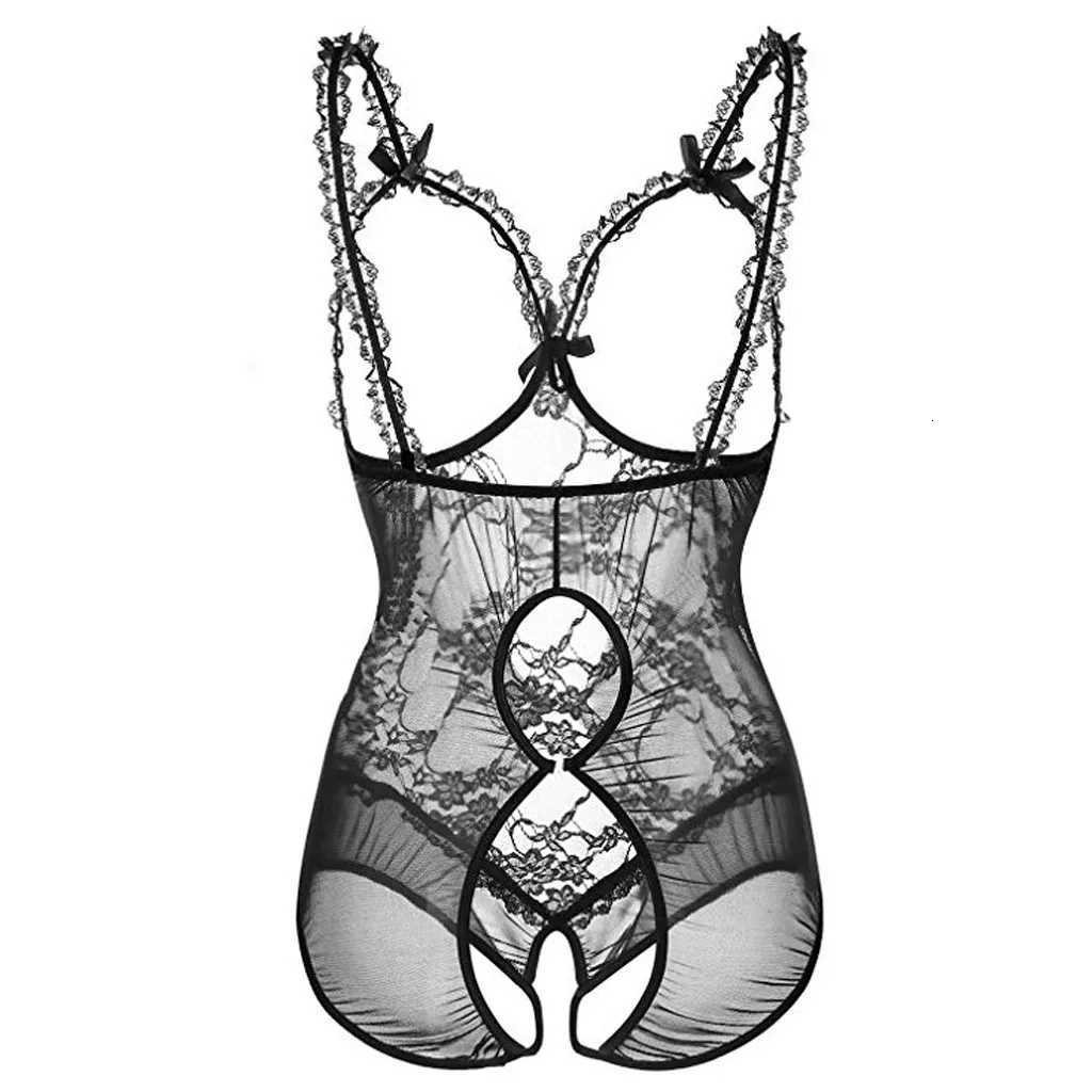 Sexy Lace Cupless Teddy Sexy Lingerie Open Cup Bra Erotic Lingerie Costume Babydoll Crotchless Sexy Bodysuit Large Size W250724